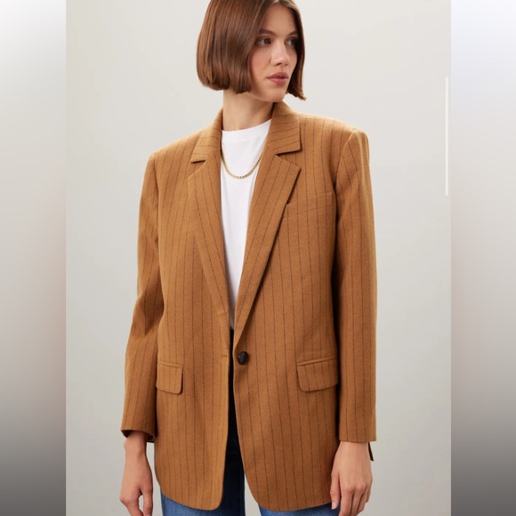 Madewell Oversized Blazer in Pinstripe - Picture 2 of 5